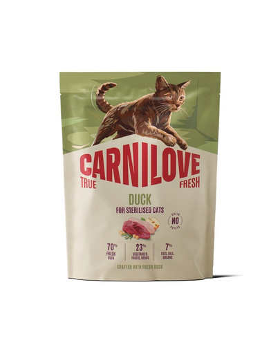 CARNILOVE True Fresh Cat Duck Sterilised 400 g kaczka, dla kotów po sterylizacji