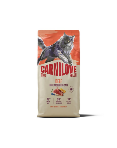 CARNILOVE True Fresh Cat Beef Adult Large 6 kg wołowina, dla kotów dużych ras
