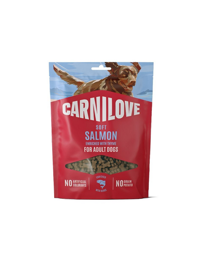 CARNILOVE Dog Soft Snack Salmon Small Bite 200g miękkie przysmaki z łososiem dla dorosłych psów