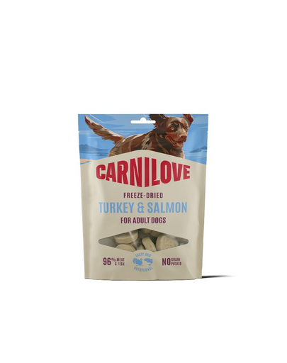 CARNILOVE Dog Freeze Dried Turkey and Salmon 60g liofilizowane przysmaki z indykiem i łososiem dla psów