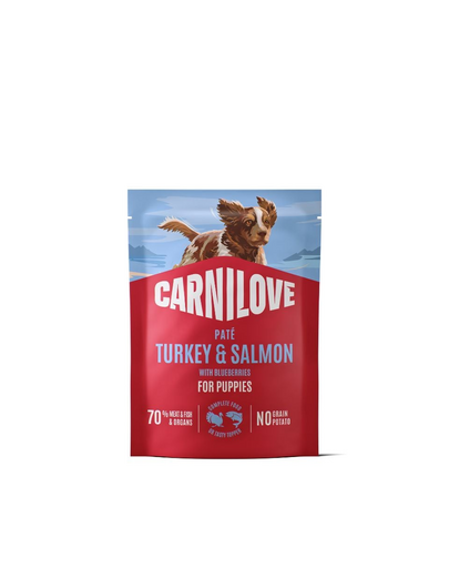 CARNILOVE Dog Pouch Turkey and Salmon Puppies 300g karma mokra indyk i łosoś dla szczeniąt