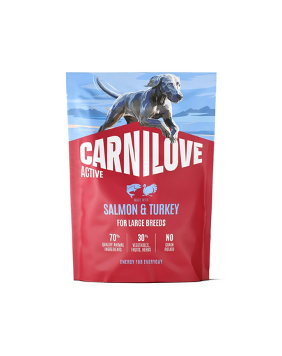 CARNILOVE ACTIVE DOG Salmon & Turkey Adult Large Breeds 1,5 kg łosoś i indyk, dla dorosłych psów dużych ras