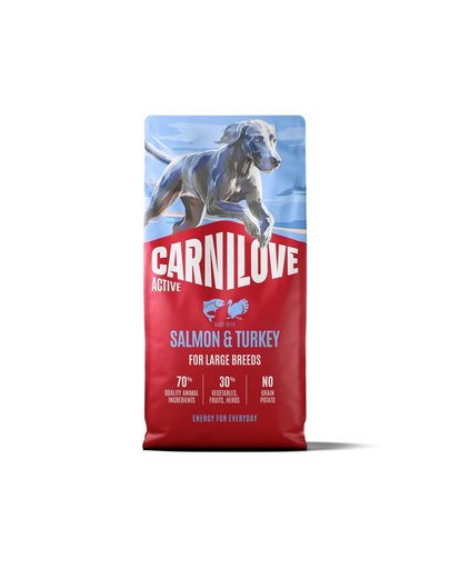 CARNILOVE Active Dog Salmon & Turkey Adult Large Breeds 12 kg łosoś i indyk, dla dorosłych psów dużych ras