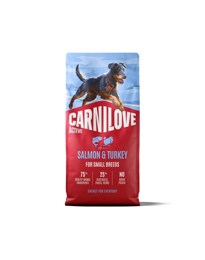 CARNILOVE Active Dog Salmon & Turkey Adult Small Breeds 12 kg łosoś i indyk, dla dorosłych psów małych ras