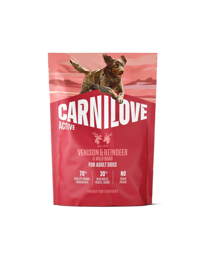 CARNILOVE Active Dog Venision and Reindeer Adult 1,5kg dziczyzna, renifer i dzik, dla dorosłych psów