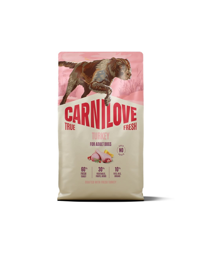 CARNILOVE True Fresh Dog Turkey Adult 4 kg sucha karma ze świeżym indykiem dla dorosłych psów
