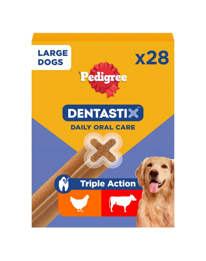 DentaStix (duże rasy) przysmak dentystyczny dla psów 28 szt. - 4x270g
