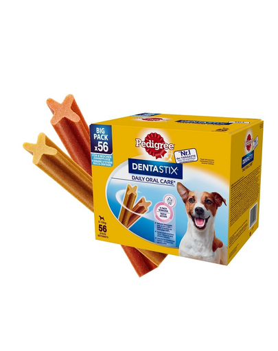 PEDIGREE DentaStix (małe rasy) przysmak dentystyczny dla psów 56 szt. - 8x110g