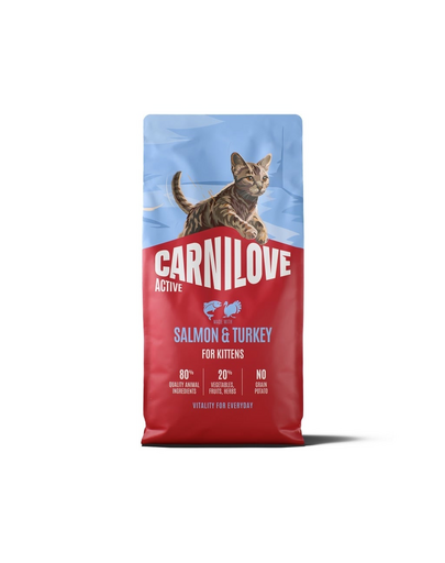 CARNILOVE Active Cat Salmon and Turkey for Kittens 6 kg łosoś i indyk, dla kociąt wszystkich ras