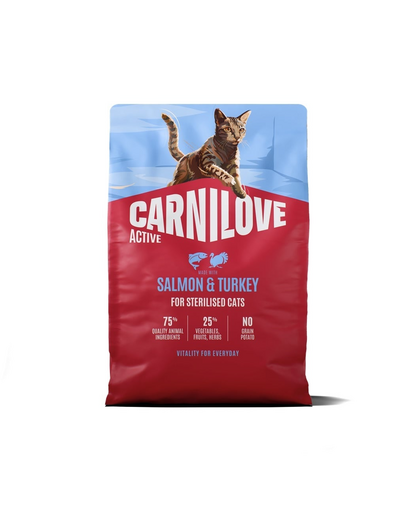 CARNILOVE Active Cat Salmon and Turkey Sterilised 2 kg łosoś i indyk, dla kotów sterylizowanych
