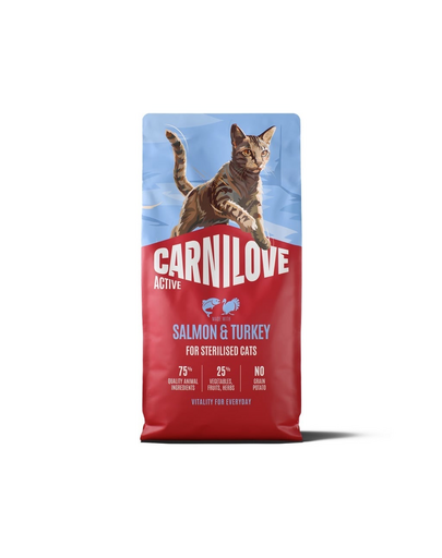 CARNILOVE Active Cat Salmon and Turkey Sterilised 6 kg łosoś i indyk, dla kotów sterylizowanych
