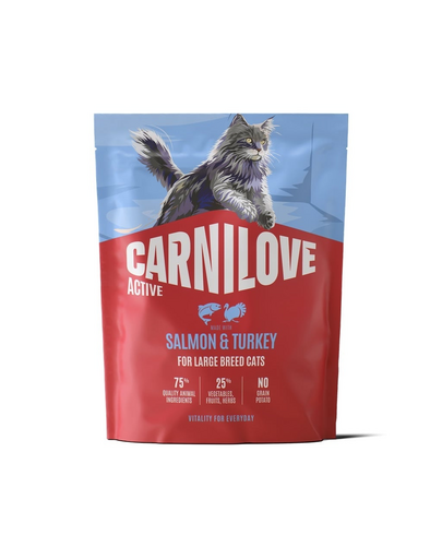 CARNILOVE Active Cat Salmon and Turkey Adult Large 400 g łosoś i indyk, dla kotów dużych ras