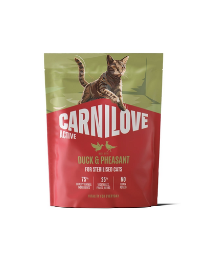 CARNILOVE Active Cat Duck and Pheasant Sterilised 400 g kaczka i bażant, dla kotów sterylizowanych