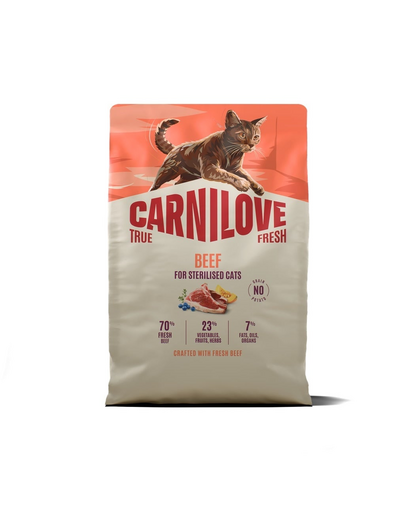 CARNILOVE True Fresh Cat Beef Sterilised 2 kg marha, ivartalanított macskáknak