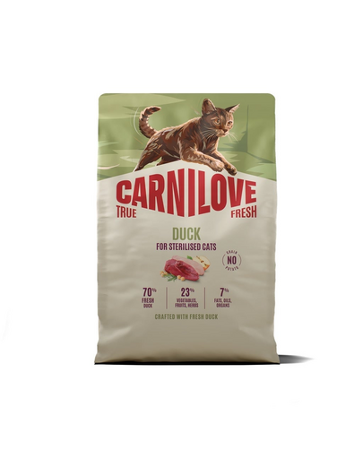 CARNILOVE True Fresh Cat Duck Sterilised 2 kg kaczka, dla kotów po sterylizacji