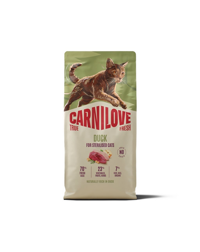CARNILOVE True Fresh Cat Duck Sterilised 6 kg kaczka, dla kotów po sterylizacji