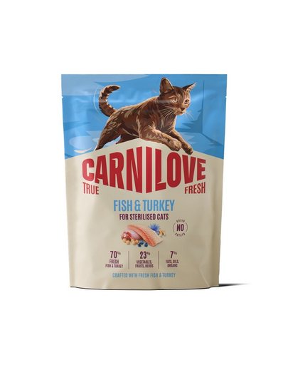 CARNILOVE True Fresh Cat Fish and Turkey Sterilised 400 g ryba i indyk, dla kotów po sterylizacji