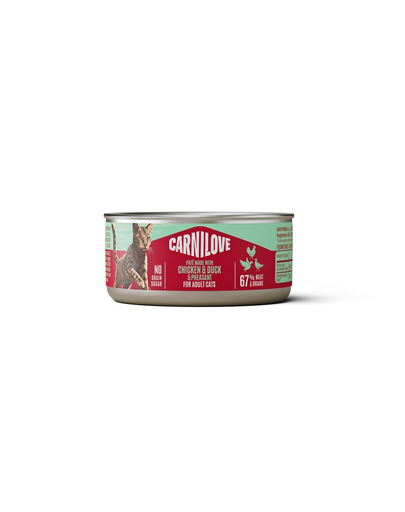 CARNILOVE Cat Can Paté Chicken, Duck and Pheasant 100 g csirkével, kacsával és fácánnal, macskák számára készült pástétom