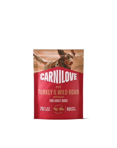 CARNILOVE Dog Pouch Turkey and Wildboar 300g karma mokra indyk i dzik dla dorosłych psów