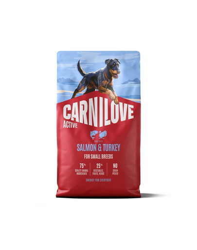 CARNILOVE Active Dog Salmon & Turkey Adult Small Breeds 4 kg łosoś i indyk, dla dorosłych psów małych ras