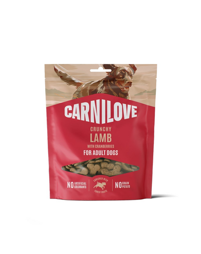 CARNILOVE Dog Crunchy Snack Lamb 200g chrupiące przysmaki z jagnięciną i żurawiną dla dorosłych psów