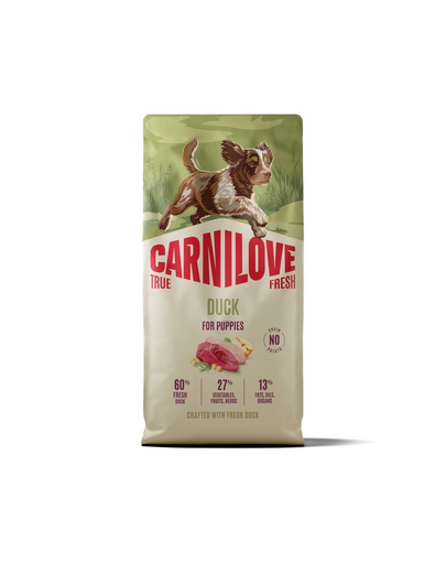 CARNILOVE True Fresh Dog Duck Puppies 12 kg sucha karma ze świeżą kaczką dla szczeniąt