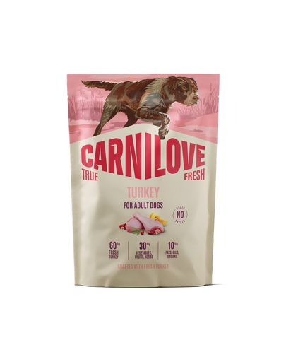 CARNILOVE True Fresh Dog Turkey Adult 1,5kg sucha karma ze świeżym indykiem dla dorosłych psów