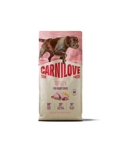CARNILOVE True Fresh Dog Turkey Adult 12 kg sucha karma ze świeżym indykiem dla dorosłych psów
