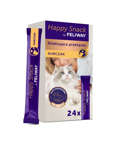 FELIWAY Happy Snack Chicken 24x15 g csirkével, relaxáló snack minden macska számára