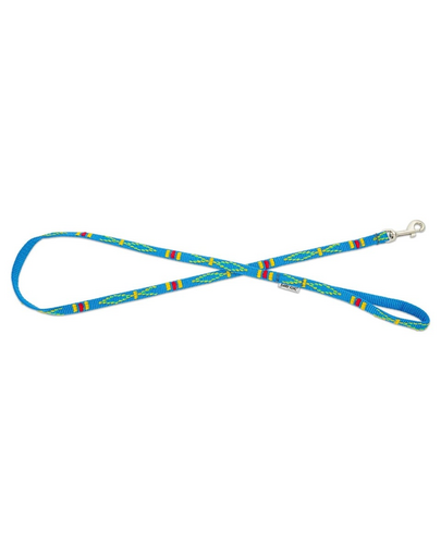 Smycz dla psa z etnicznym wzorem 10mm/120cm błękitna