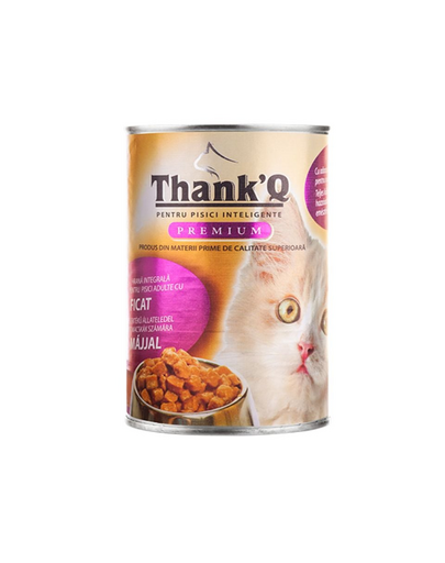 THANK'Q KOT z wątróbką 415 g mokra karma dla kota