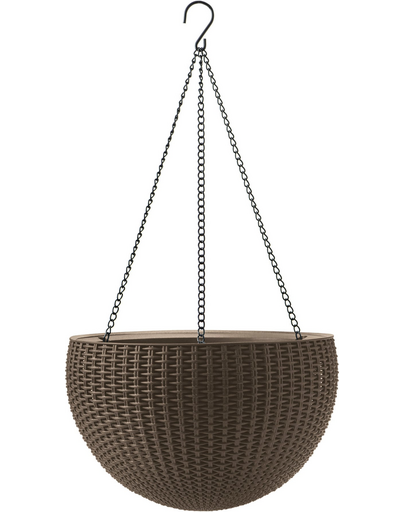 Doniczka wisząca okrągła Rattan Style