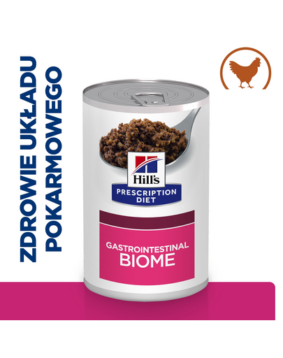 HILL'S Prescription Diet Gastrointestinal Biome 12x370g mokra karma dla psów s kurzcziakem