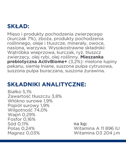 HILL'S Prescription Diet Gastrointestinal Biome 12x370g mokra karma dla psów s kurzcziakem