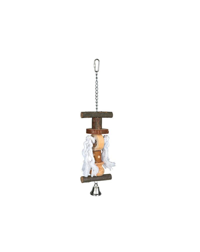 TRIXIE Natural living toy with bell-rope 38 cm