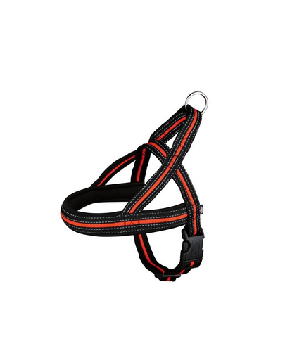 TRIXIE Hám XL 78–100 cm - 35 mm fekete - narancssárga