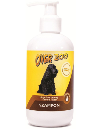 OVER ZOO Sampon sötét és fekete színű szőrzet ápolásához 250 ml