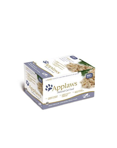 APPLAWS Macskaeledel csirke mix 8 x 60 g
