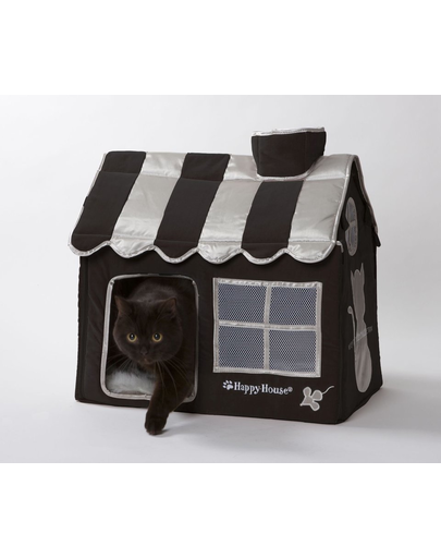 HAPPY HOUSE Villa Cat Lifestyle (S) fekete