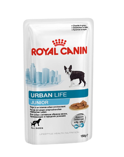 ROYAL CANIN Urban Junior small 15 kg + 3 x nedves eledel urban life 015 kg ajándék