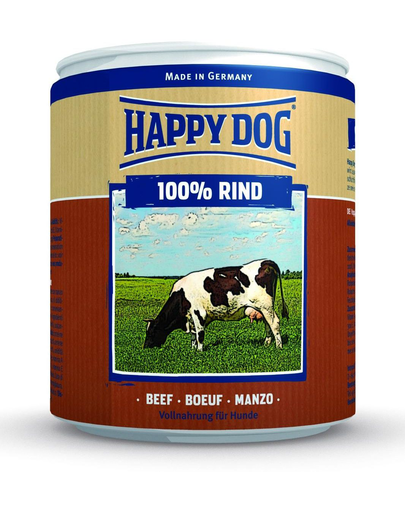 HAPPY DOG Rind Pur 800 g Konzerv kutyáknak - marha