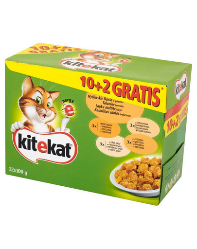 KITEKAT Szárnyas menü 12 x 0,1 kg