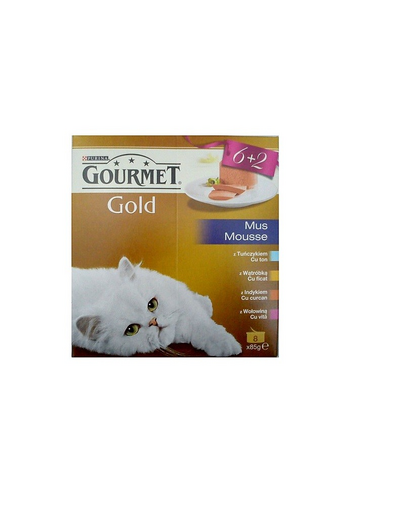 GOURMET Gold Mus 8x85g 6+2 - 4 íz