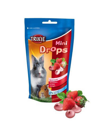 TRIXIE Drops rágcsálóknak Epres, 75g