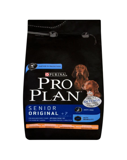 PURINA Pro Plan Senior Original Anti Age 7+ csirke-rizs 3 kg