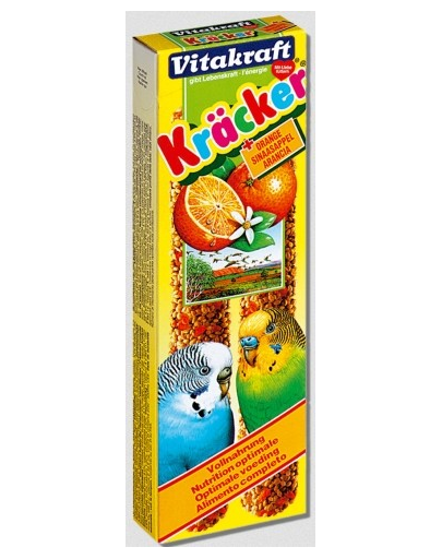 VITAKRAFT Kracker 2 db hullámos papagájnak,  narancssárga