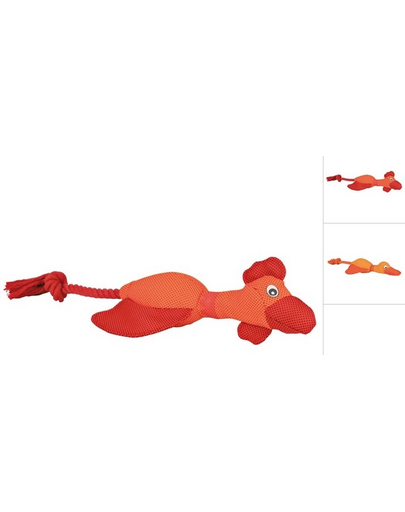 TRIXIE Játék csirke- kacsa kötéllel 38 cm