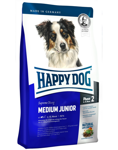 HAPPY DOG Medium junior 25 10 kg