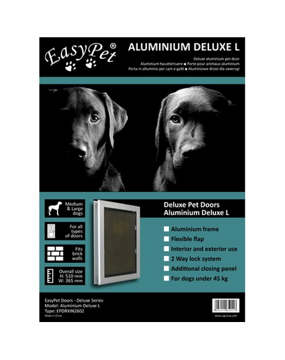 EASYPET Ajtó kutyáknak 45 kg-ig alumínium kerettel Deluxe