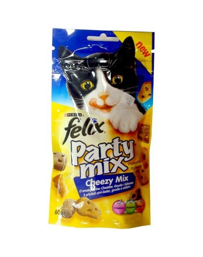 FELIX Party Mix Cheezy Mix, sajt ízű: Cheddar, Gouda és Edamer